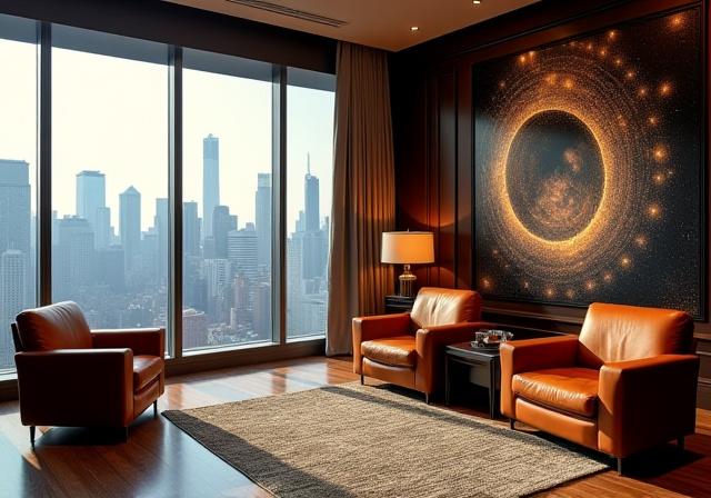 Private consultation room with art