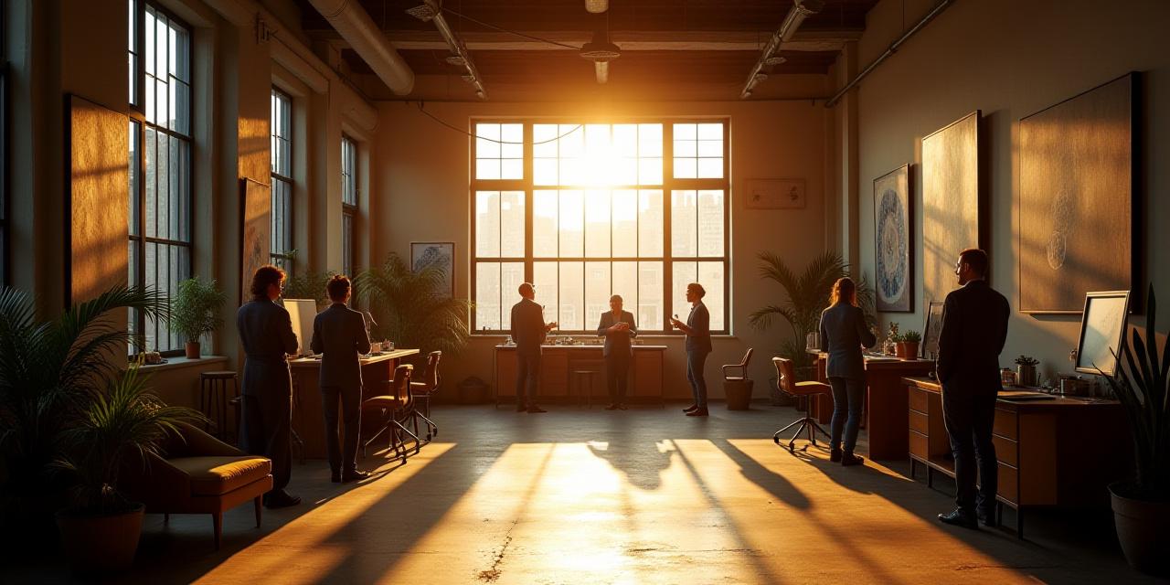 Artisans collaborating in a high-end modern studio space