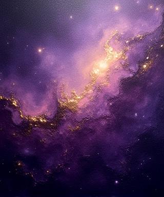 Deep space oil painting